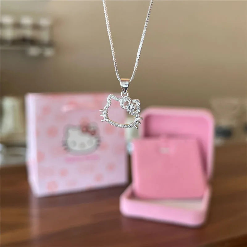 Hello Kitty Necklace for Girls Fashion Jewelry Accessories